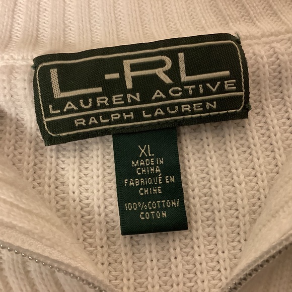 Ralph Lauren Lauren active L-RL womens 1/4 zip up sweater size XL - Picture 7 of 9
